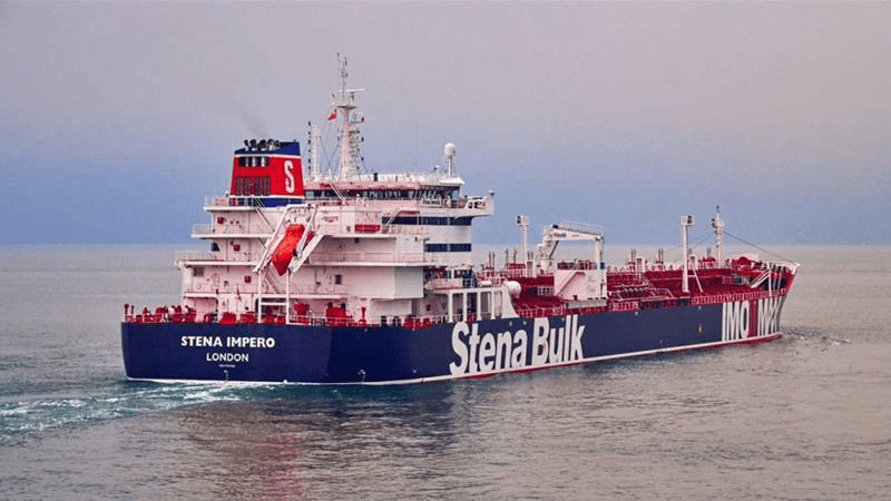 British oil tanker in Strait of Hormuz. Photo courtesy of Aljazeera