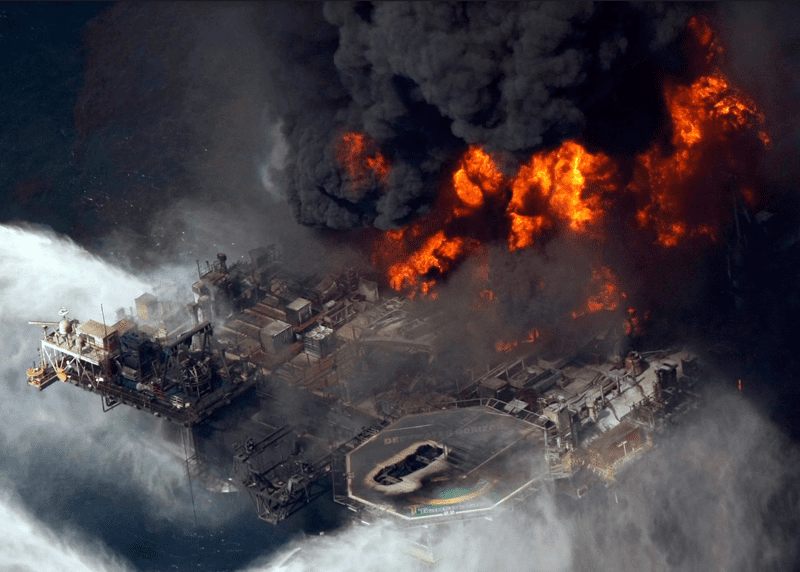 Deepwater horizon platform accident, April 20, 2010. Photo courtesy of The New York Times