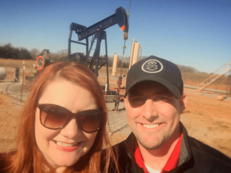 Buying oil wells. Josh Robbins with Jennifer Robbins, co-owner, Beachwood